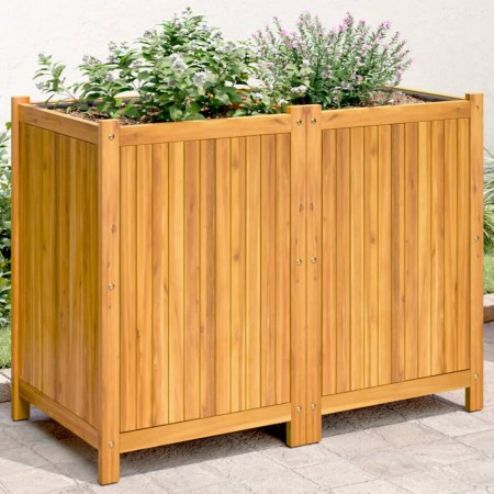 Jardinera con forro madera maciza de acacia 100x50x75 cm en Maceteros y jardineras | Comprar online en Foro24