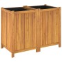 Jardinera con forro madera maciza de acacia 100x50x75 cm en Maceteros y jardineras | Comprar online en Foro24