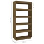 Shelving / space divider pine honey brown 80x35x167 cm by vidaXL, Bookcases and shelves - Ref: Foro24-810897, Price: 127,86 €...