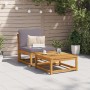 Sofá de jardín con cojines madera maciza acacia