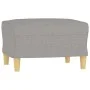 Hellgrauer Fußhocker aus Stoff, 60 x 50 x 41 cm von vidaXL, Osmanen - Ref: Foro24-349263, Preis: 63,39 €, Rabatt: %