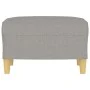 Hellgrauer Fußhocker aus Stoff, 60 x 50 x 41 cm von vidaXL, Osmanen - Ref: Foro24-349263, Preis: 63,39 €, Rabatt: %