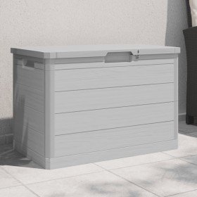 Baúl para cojines polipropileno gris 77,5x44,5x53 cm