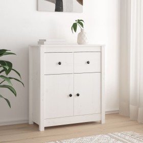 Sideboard aus massivem Kiefernholz weiß 70x35x80 cm von vidaXL, Sideboards - Ref: Foro24-813750, Preis: 115,40 €, Rabatt: %