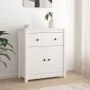 Sideboard aus massivem Kiefernholz weiß 70x35x80 cm von vidaXL, Sideboards - Ref: Foro24-813750, Preis: 112,58 €, Rabatt: %