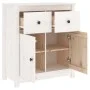 Sideboard aus massivem Kiefernholz weiß 70x35x80 cm von vidaXL, Sideboards - Ref: Foro24-813750, Preis: 112,58 €, Rabatt: %