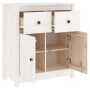 Sideboard aus massivem Kiefernholz weiß 70x35x80 cm von vidaXL, Sideboards - Ref: Foro24-813750, Preis: 115,40 €, Rabatt: %