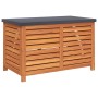 Caja de almacenaje de jardín madera maciza eucalipto 60x50x55cm