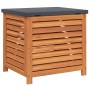 Caja de almacenaje de jardín madera maciza eucalipto 60x50x55cm