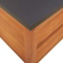 Caja de almacenaje de jardín madera maciza eucalipto 60x50x55cm