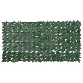 Pantalla de balcón de hojas verde oscuro 200x100 cm