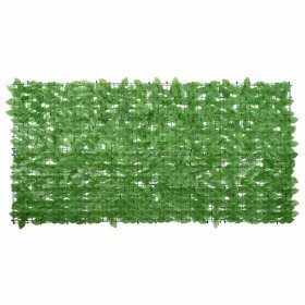 Pantalla de balcón de hojas verde 200x100 cm