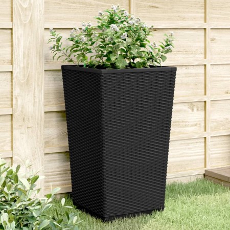 Jardineras 2 unidades PP negro 32,5x32,5x57 cm en Maceteros y jardineras | Comprar online en Foro24