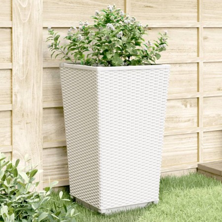 Jardineras 4 unidades PP blanco 32,5x32,5x57 cm en Maceteros y jardineras | Comprar online en Foro24