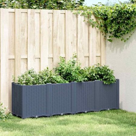 Jardinera PP azul gris 160x40x53 cm en Maceteros y jardineras | Comprar online en Foro24