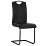 Sillas de comedor voladizas 2 unidades cuero sintético negro de vidaXL, Sillas de comedor - Ref: Foro24-246193, Precio: 148,7...