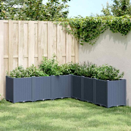 Jardinera PP azul gris 160x160x53 cm