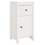 Sideboard aus massivem weißem Kiefernholz, 40 x 35 x 80 cm von vidaXL, Sideboards - Ref: Foro24-813756, Preis: 98,14 €, Rabat...
