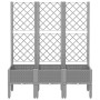 Jardinera con enrejado PP gris claro 120x40x142 cm en Maceteros y jardineras | Comprar online en Foro24