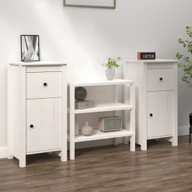 Sideboards 2 Stück aus massivem weißem Kiefernholz 40x35x80 cm von vidaXL, Sideboards - Ref: Foro24-813757, Preis: 138,02 €, ...