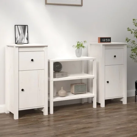 Sideboards 2 Stück aus massivem weißem Kiefernholz 40x35x80 cm von vidaXL, Sideboards - Ref: Foro24-813757, Preis: 136,28 €, ...
