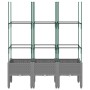 Jardinera con enrejado PP gris claro 120x40x142,5 cm en Maceteros y jardineras | Comprar online en Foro24