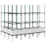 Jardinera con enrejado PP blanco 160x120x142,5 cm