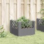 Jardinera con clavijas PP gris claro 43,5x43,5x43,5 cm
