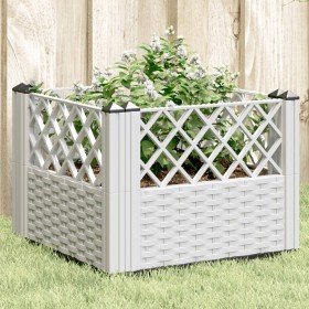 Jardinera con clavijas PP blanco 43,5x43,5x43,5 cm Jardinera con clavijas PP blanco 43,5x43,5x43,5 cm