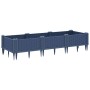 Jardinera con clavijas PP azul gris 125x40x28,5 cm en Maceteros y jardineras | Comprar online en Foro24