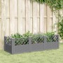 Jardinera con clavijas PP gris claro 123,5x43,5x43,5 cm en Maceteros y jardineras | Comprar online en Foro24