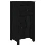 Sideboard aus massivem schwarzem Kiefernholz, 40 x 35 x 80 cm von vidaXL, Sideboards - Ref: Foro24-813762, Preis: 75,90 €, Ra...