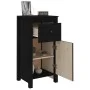 Sideboard aus massivem schwarzem Kiefernholz, 40 x 35 x 80 cm von vidaXL, Sideboards - Ref: Foro24-813762, Preis: 75,90 €, Ra...