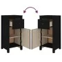 Sideboard aus massivem schwarzem Kiefernholz, 40 x 35 x 80 cm von vidaXL, Sideboards - Ref: Foro24-813762, Preis: 75,90 €, Ra...