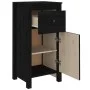 Sideboard aus massivem schwarzem Kiefernholz, 40 x 35 x 80 cm von vidaXL, Sideboards - Ref: Foro24-813762, Preis: 75,90 €, Ra...