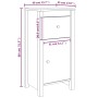 Aparador de madera maciza de pino negro 40x35x80 cm de vidaXL, Aparadores - Ref: Foro24-813762, Precio: 76,79 €