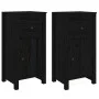 Aparadores 2 uds madera maciza de pino negro 40x35x80 cm de vidaXL, Aparadores - Ref: Foro24-813763, Precio: 102,27 €, Descue...