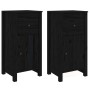 Sideboards 2 Stück aus massivem schwarzem Kiefernholz 40x35x80 cm von vidaXL, Sideboards - Ref: Foro24-813763, Preis: 103,35 ...
