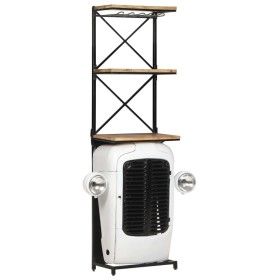 Tractor-shaped bottle rack in rough mango wood 49x31x172 cm by vidaXL, Wine racks - Ref: Foro24-320487, Price: 427,30 €, Disc...