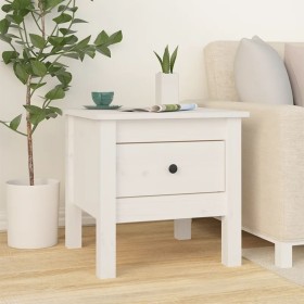 Beistelltisch aus massivem Kiefernholz weiß 40x40x39 cm von vidaXL, Seitentische - Ref: Foro24-813786, Preis: 47,14 €, Rabatt: %