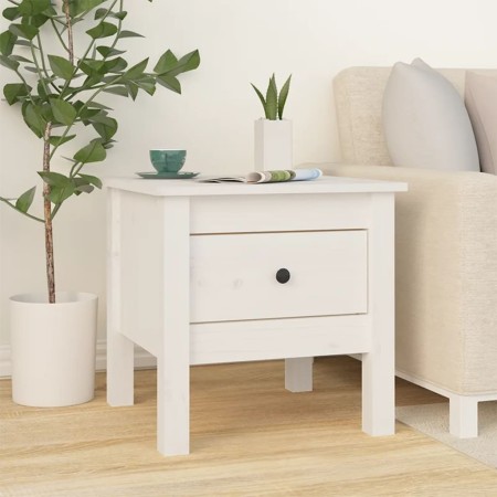 Beistelltisch aus massivem Kiefernholz weiß 40x40x39 cm von vidaXL, Seitentische - Ref: Foro24-813786, Preis: 47,14 €, Rabatt: %