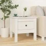Beistelltisch aus massivem Kiefernholz weiß 40x40x39 cm von vidaXL, Seitentische - Ref: Foro24-813786, Preis: 46,49 €, Rabatt: %