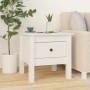 Beistelltisch aus massivem Kiefernholz weiß 40x40x39 cm von vidaXL, Seitentische - Ref: Foro24-813786, Preis: 47,14 €, Rabatt: %