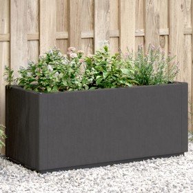 Jardinera PP gris oscuro 80x36x35 cm