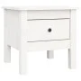 Beistelltisch aus massivem Kiefernholz weiß 40x40x39 cm von vidaXL, Seitentische - Ref: Foro24-813786, Preis: 46,49 €, Rabatt: %