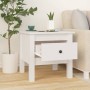 Beistelltisch aus massivem Kiefernholz weiß 40x40x39 cm von vidaXL, Seitentische - Ref: Foro24-813786, Preis: 47,14 €, Rabatt: %