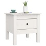 Solid white pine wood side table 40x40x39 cm by vidaXL, Side tables - Ref: Foro24-813786, Price: 47,14 €, Discount: %