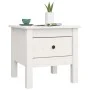 Solid white pine wood side table 40x40x39 cm by vidaXL, Side tables - Ref: Foro24-813786, Price: 46,49 €, Discount: %
