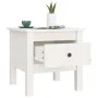 Beistelltisch aus massivem Kiefernholz weiß 40x40x39 cm von vidaXL, Seitentische - Ref: Foro24-813786, Preis: 46,49 €, Rabatt: %