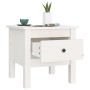 Beistelltisch aus massivem Kiefernholz weiß 40x40x39 cm von vidaXL, Seitentische - Ref: Foro24-813786, Preis: 47,14 €, Rabatt: %